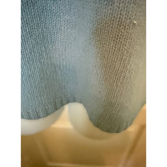 Rafaella Angora Lambswool Blend Cowl Neck Sweater Blue Size L Soft Cozy - Picture 6 of 7